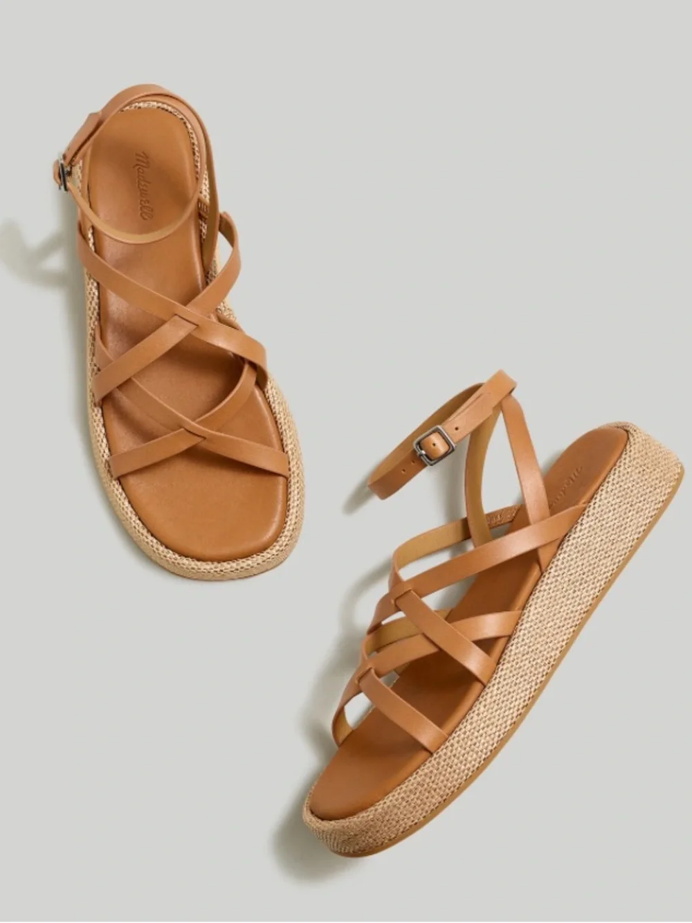 MADEWELL The Sabina Flatform Sandal in Desert Camel Size 9